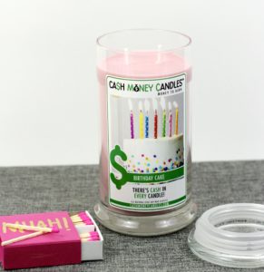 Cash Money Candles display
