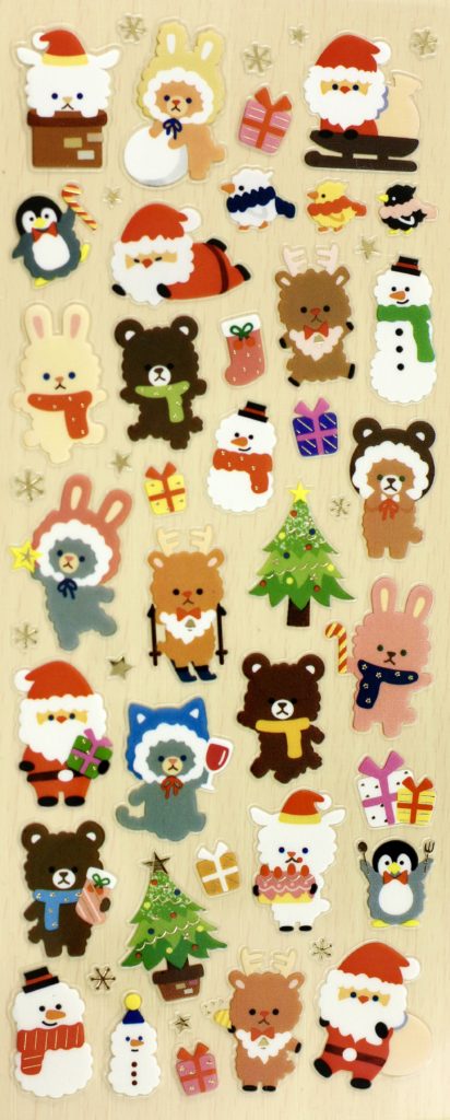 November 2016 Stickii Club Cute Pack Christmas animal stickers