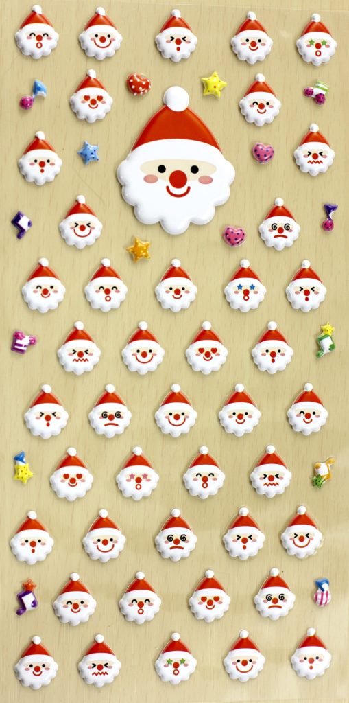 November 2016 Stickii Club Cute Pack puffy Santa stickers