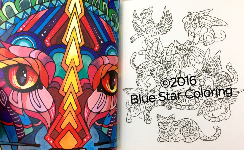 Adult Coloring Book: Stress Relieving Cats, Celebration Edition