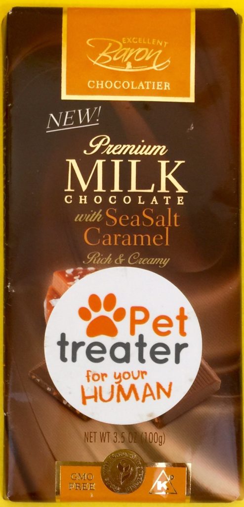 Baron Chocolatier milk chocolate with sea salt caramel bar