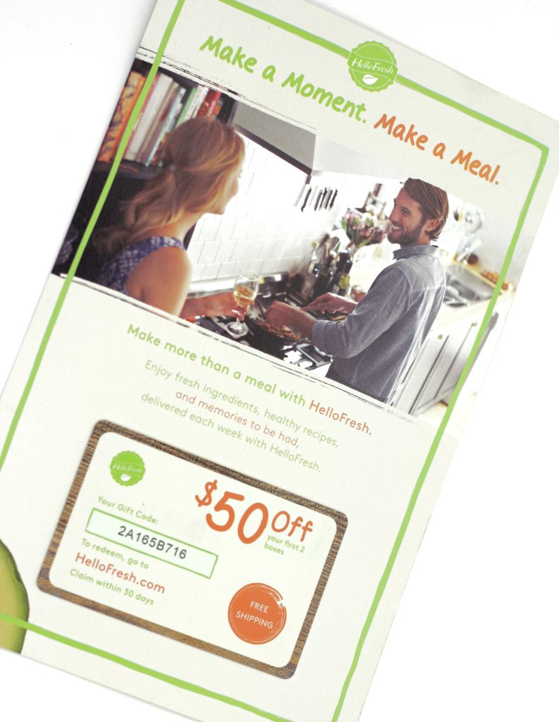 November 2016 Peaches and Petals - Hello Fresh coupon