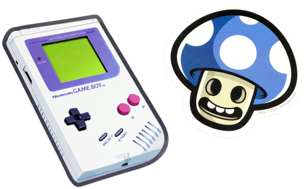 Sticker Swaps: November 2016 Edition gameboy and mushroom