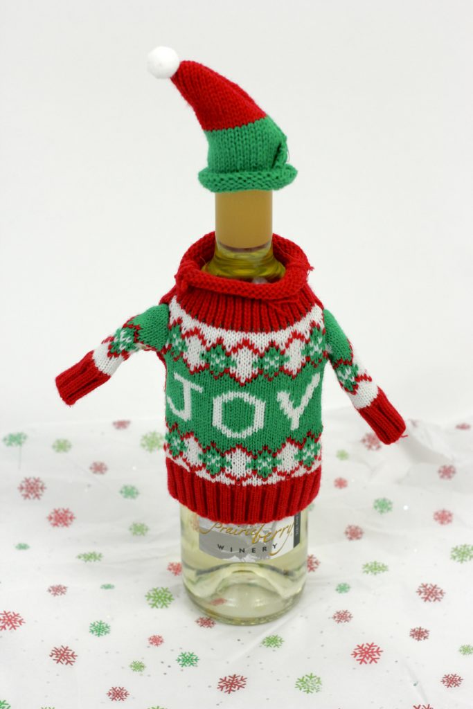 December 2016 Peaches and Petals - ugly Christmas sweater on bottle