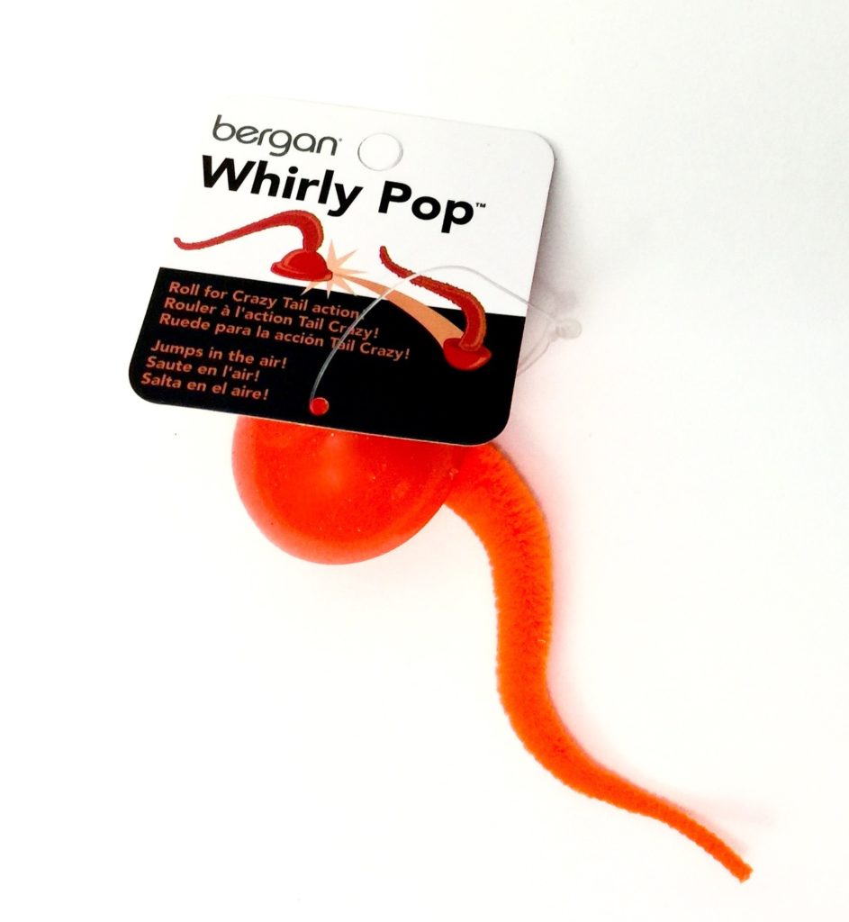 BERGAN WHIRLY POP ORANGE WITH TAIL CAT TOY FREE SHIPPING TO THE USA