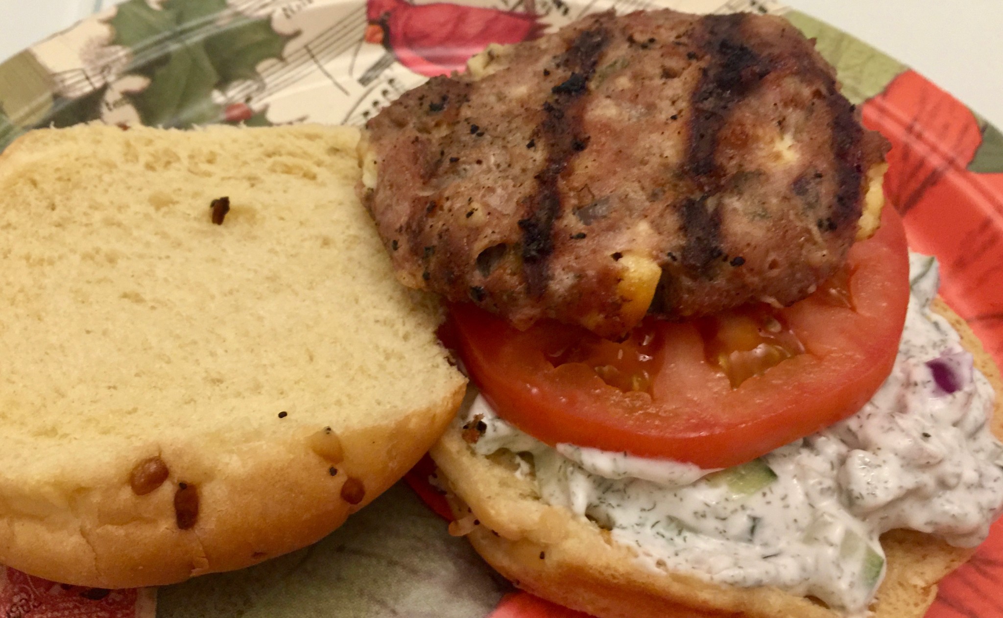 Greek Turkey Burgers With Tzatziki Sauce Recipe The Homespun Chics